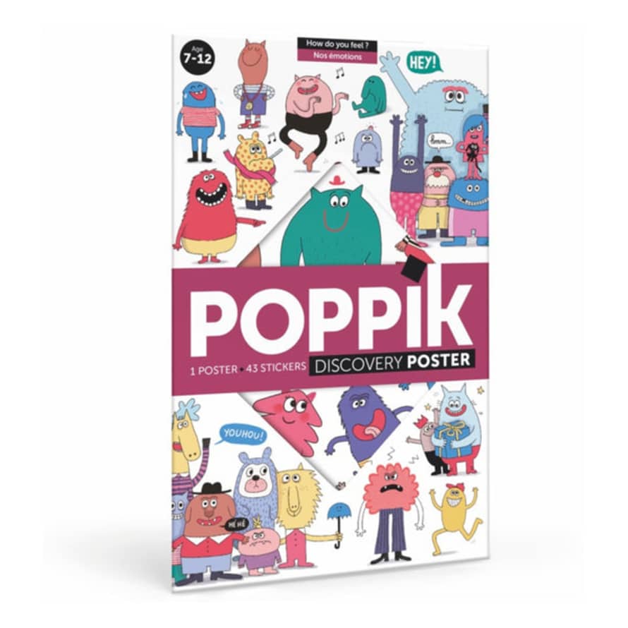 Poppik - Discovery Stickers Poster - How Do You Feel Emotions