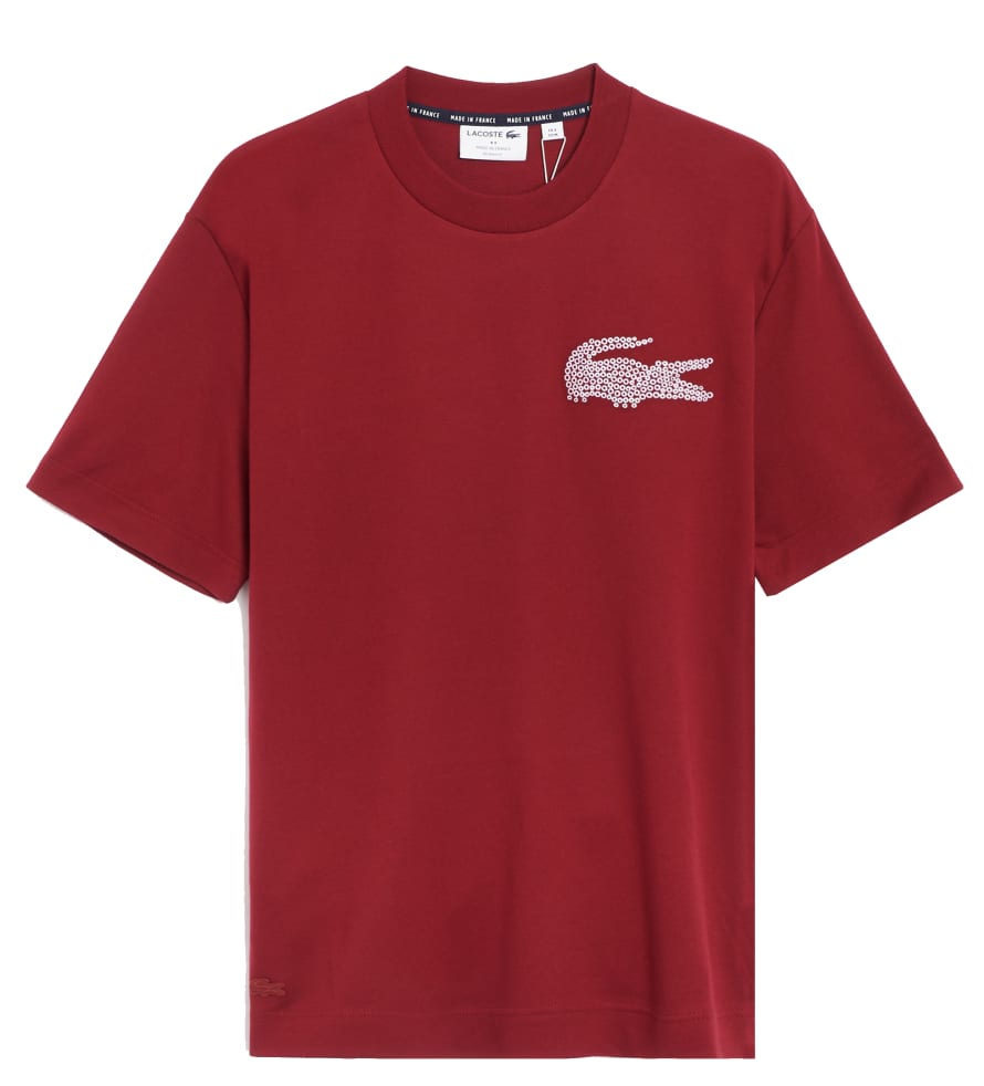 Lacoste Lacoste "made In France" Classic Fit Organic Cotton Shirt Burgundy