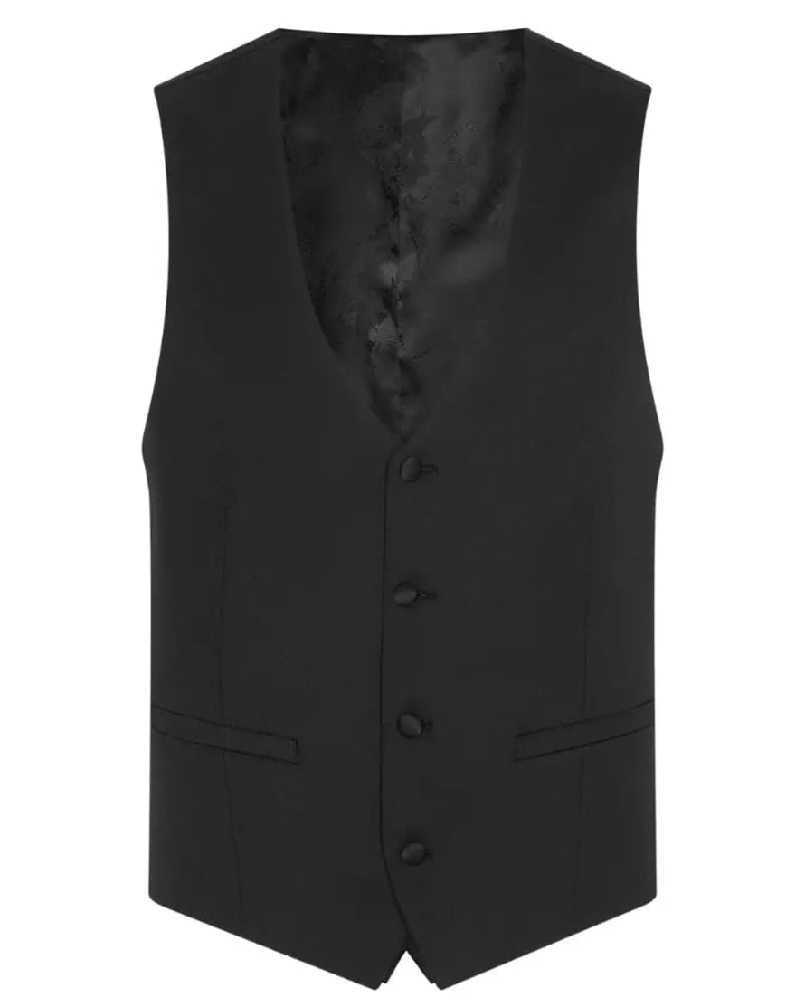 Remus Uomo Rocco Dinner Suit Tuxedo Waistcoat - Black
