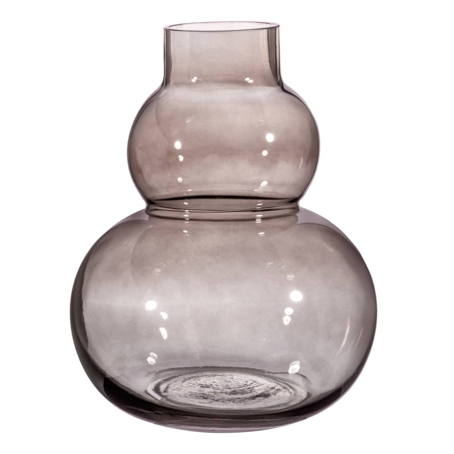 Sass & Belle  Grey Smoke Pebble Glass Vase