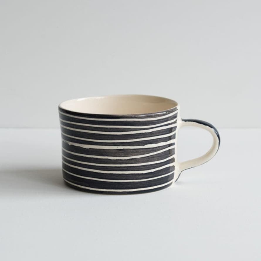 Musango - Sgrafitto Stripe Mug - Graphite