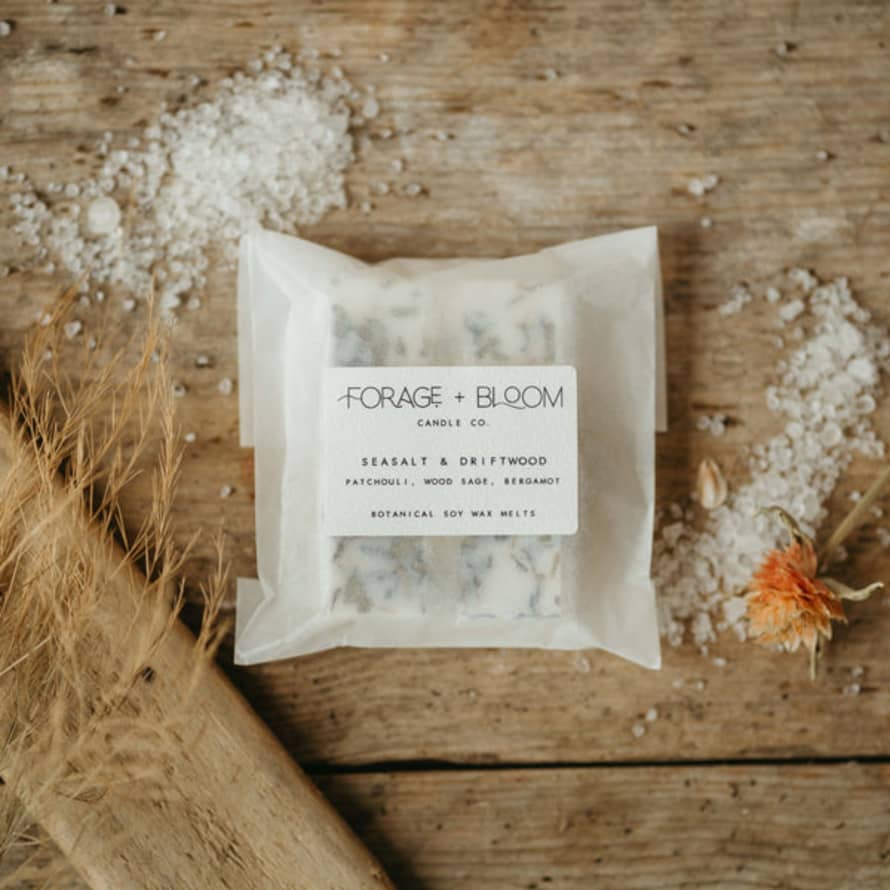 Forage & Bloom Candle Co. - Botanical Soy Wax Melt - Seasalt & Driftwood