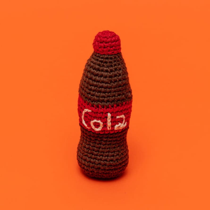 Ware of the Dog Cotton Crochet Cola Dog Toy