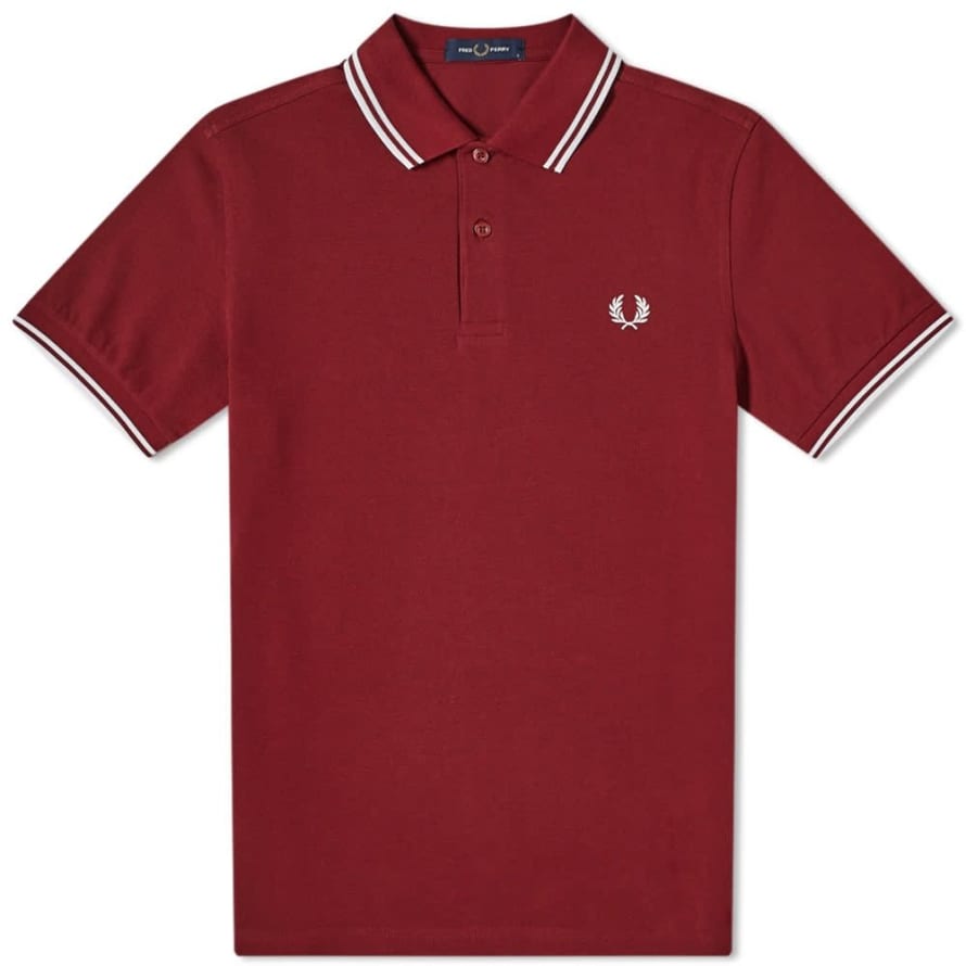 Fred Perry Fred Perry Slim Fit Twin Tipped Polo Port White White