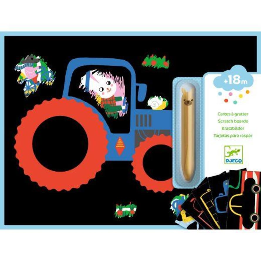 Djeco  Scratch Cards - Learning About Vehicles