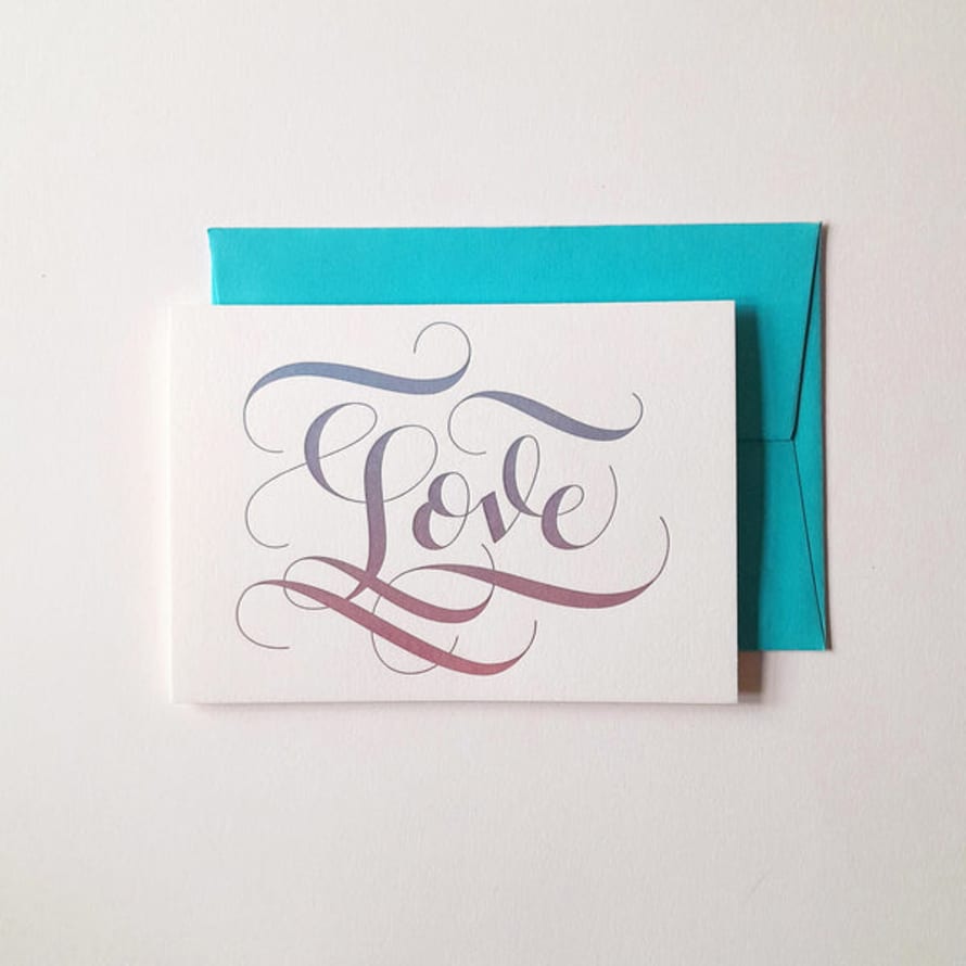Meticulous Ink Love Script Greetings Card