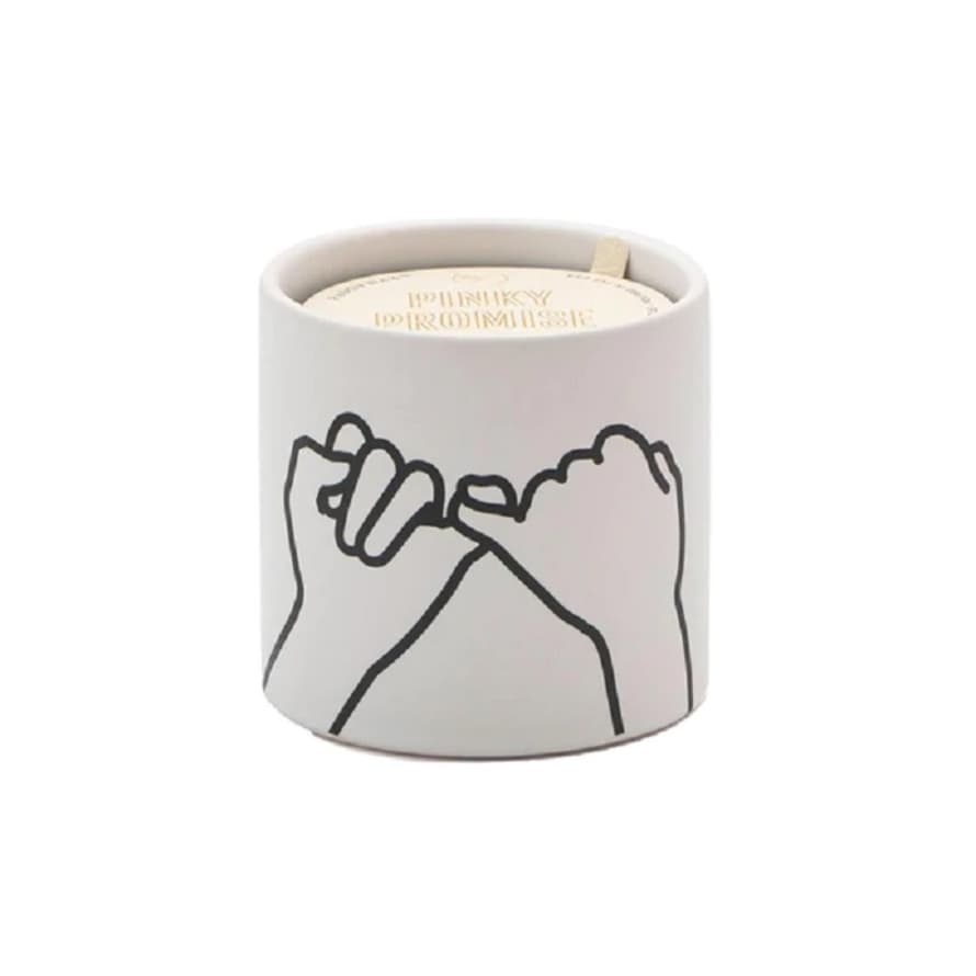 Paddywax Impressions Ceramic Candle - White -pinky Promise - Wild Fig & Cedar (163g)