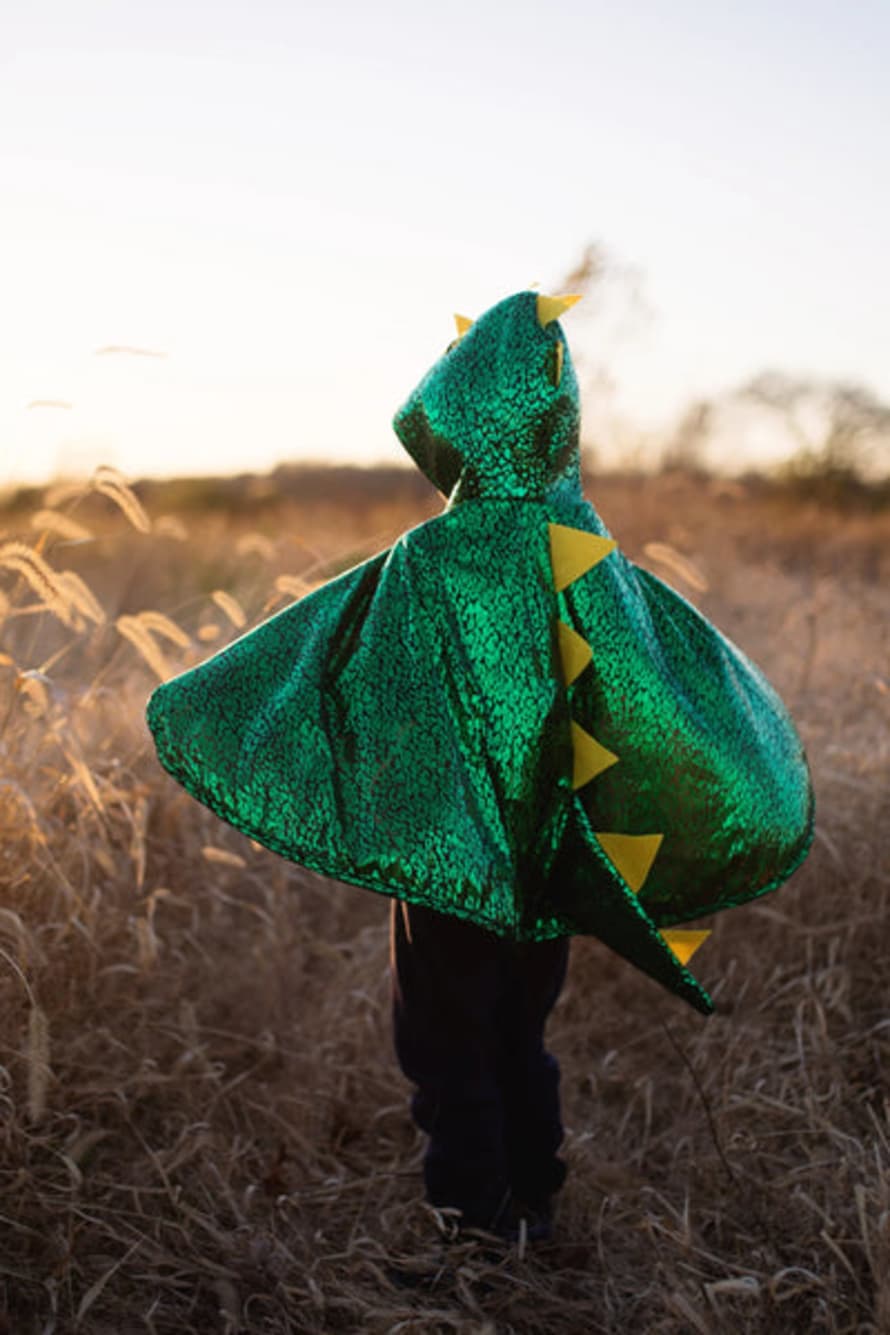 great pretenders Dragon Toddler Cape, Green Metallic 2 - 3 T