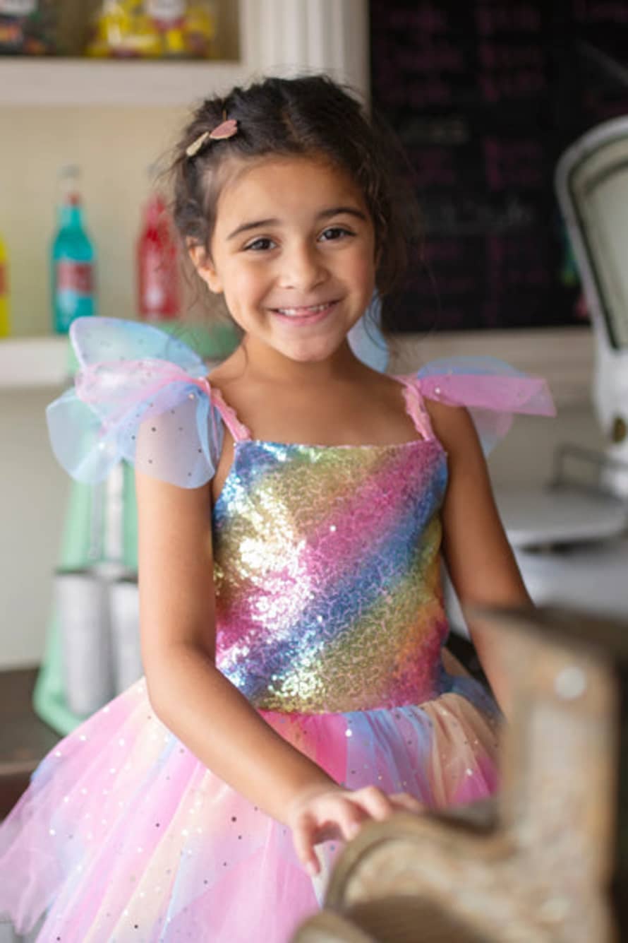 great pretenders Rainbow Fairy Dress and Wings 3 -4 Years 2 Pcs