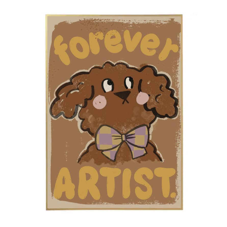 Studio Loco Labrapoodle 'forever Artist' Wall Poster