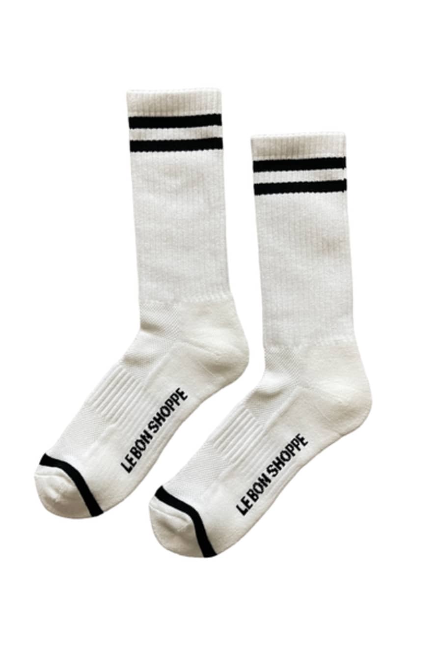 Le Bon Shoppe - Extended Boyfriend Socks - Classic White