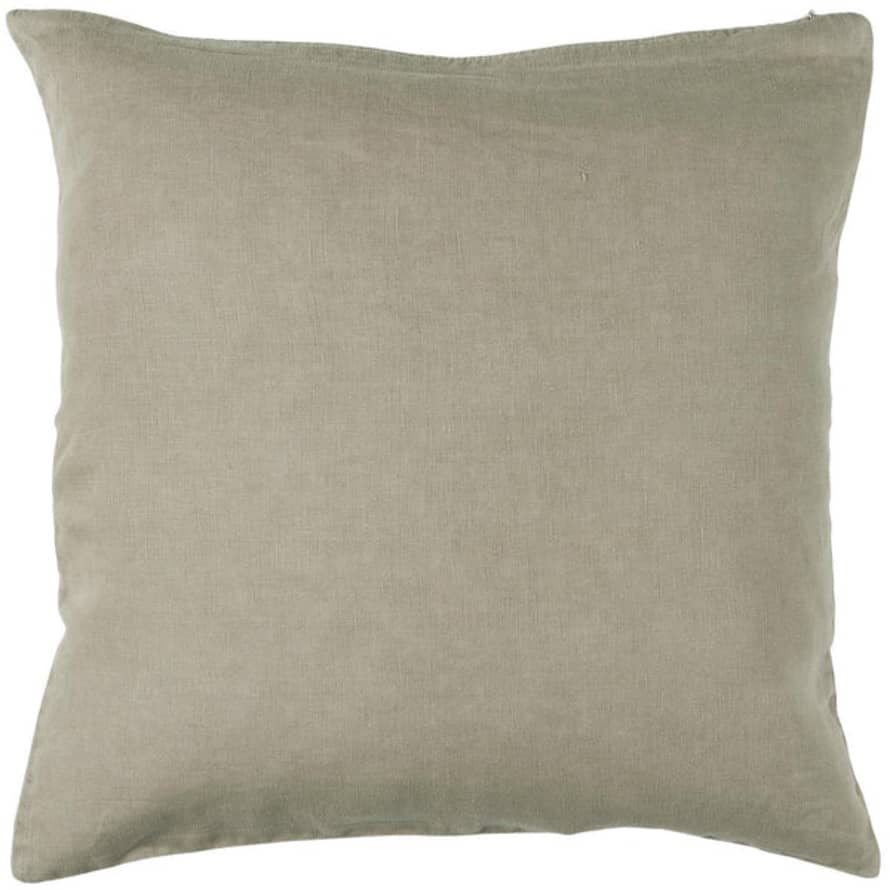Ib Laursen Square Linen Cushion In Vole