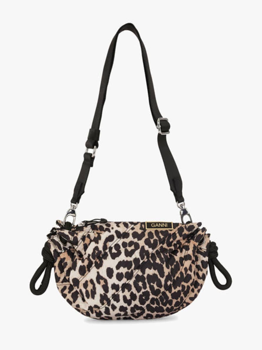 Ganni Small Quilted Duffle Bag - Leopard