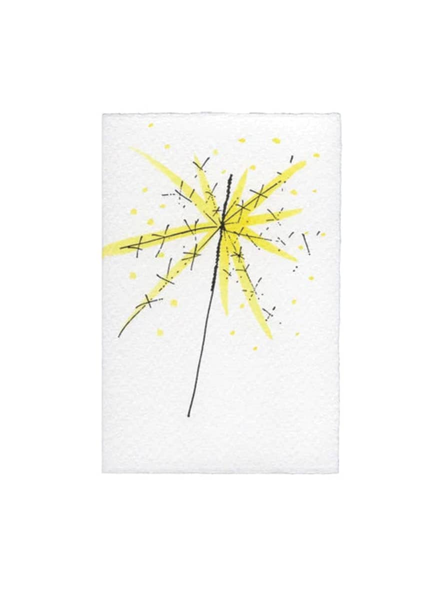 Scribble & Daub Sparkler Card In Yellow