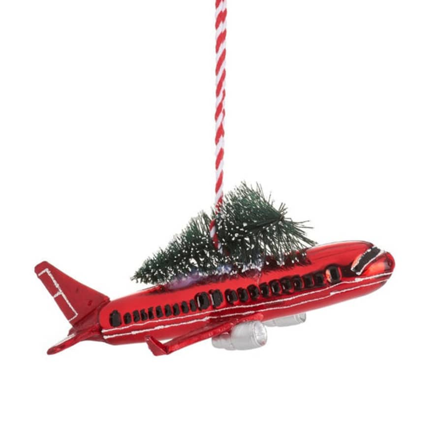 Sass & Belle  Airplane With Tree Shaped Bauble