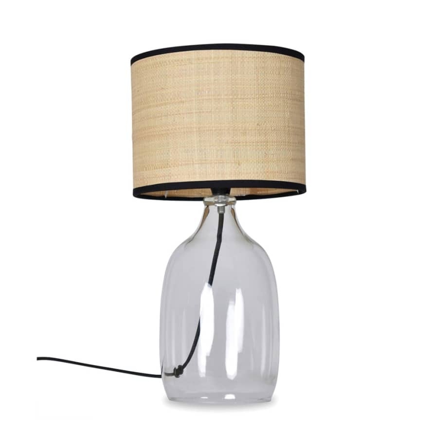 Opjet Paris Clear Glass Table Lamp "Family"w/Shade