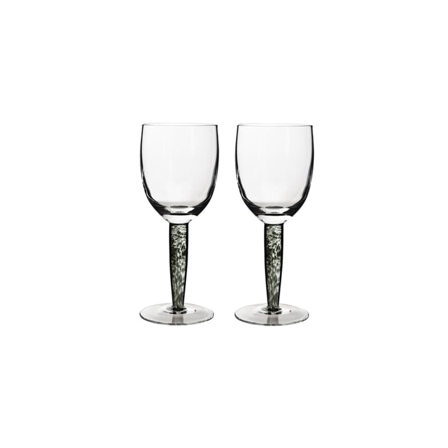 Denby Jet White Wine Glasses (Pack of 2)
