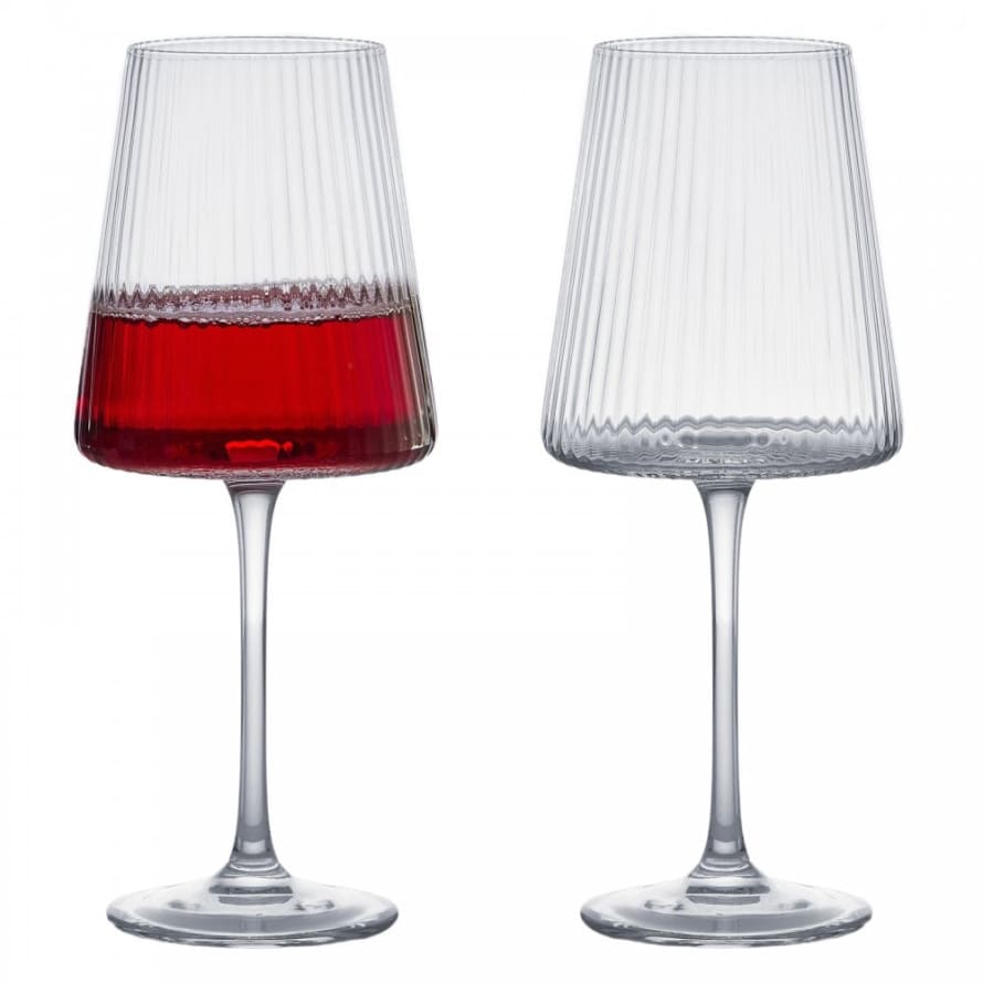 Anton Studio Designs Set of 2 Empire Wine Glasses - Clear