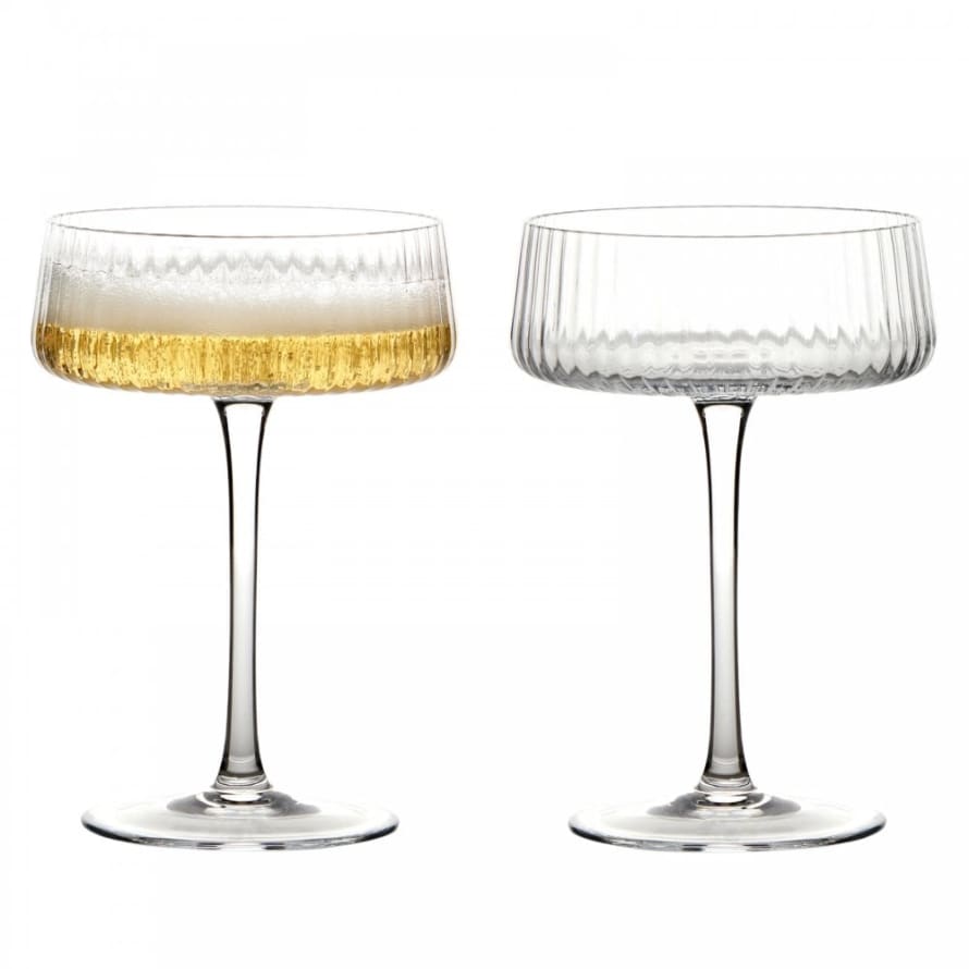 Anton Studio Designs Set of 2 Empire Champagne Saucers