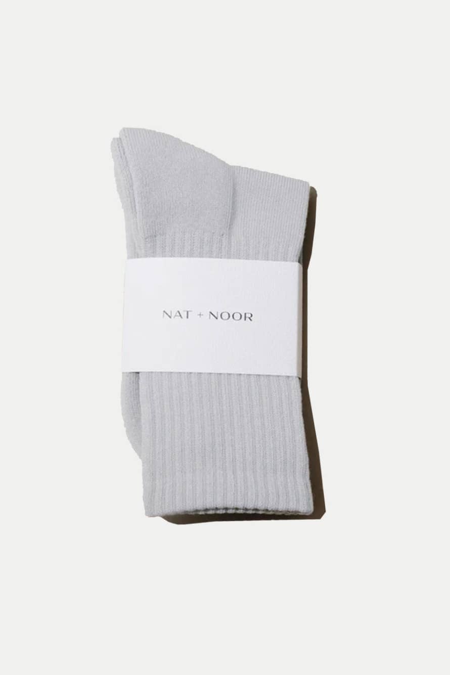NAT + NOOR Bone Crew Socks