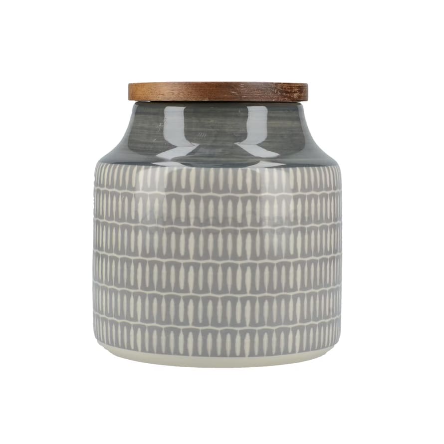 Lifetime Brands Mikasa Drift Storage Jar Grey