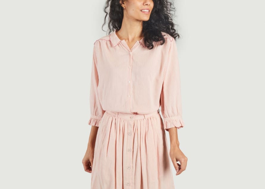 Emile and Ida Pink Striped Blouse