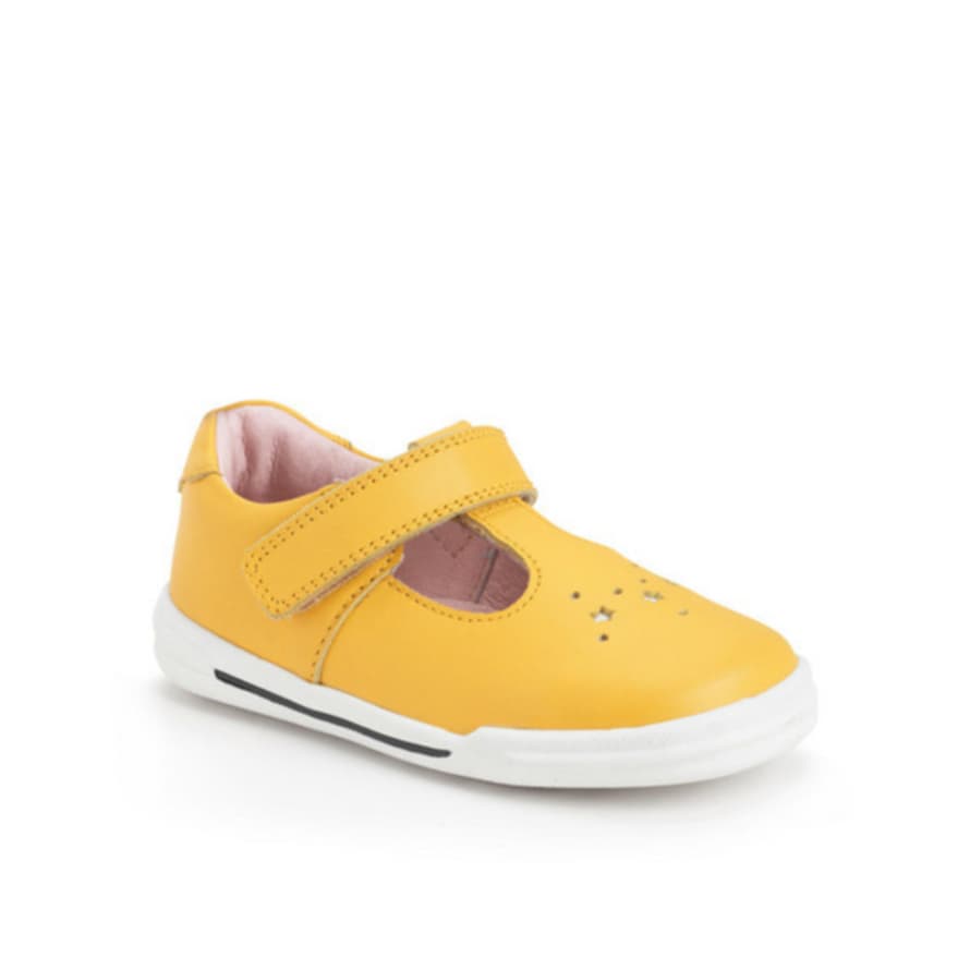 Start-rite Playground T-bar Shoes - Yellow Leather