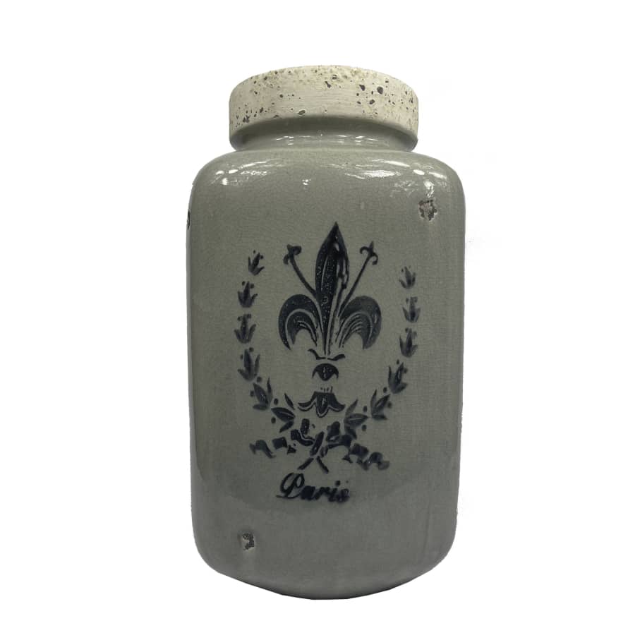 Joca Home Concept 45cm Grey Ceramic French Lily Vase