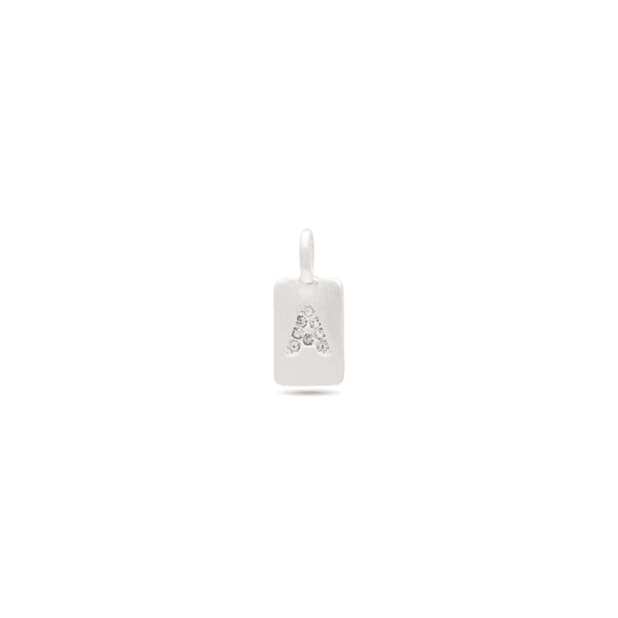 Pilgrim Charm Crystal Pendant - A - Silver