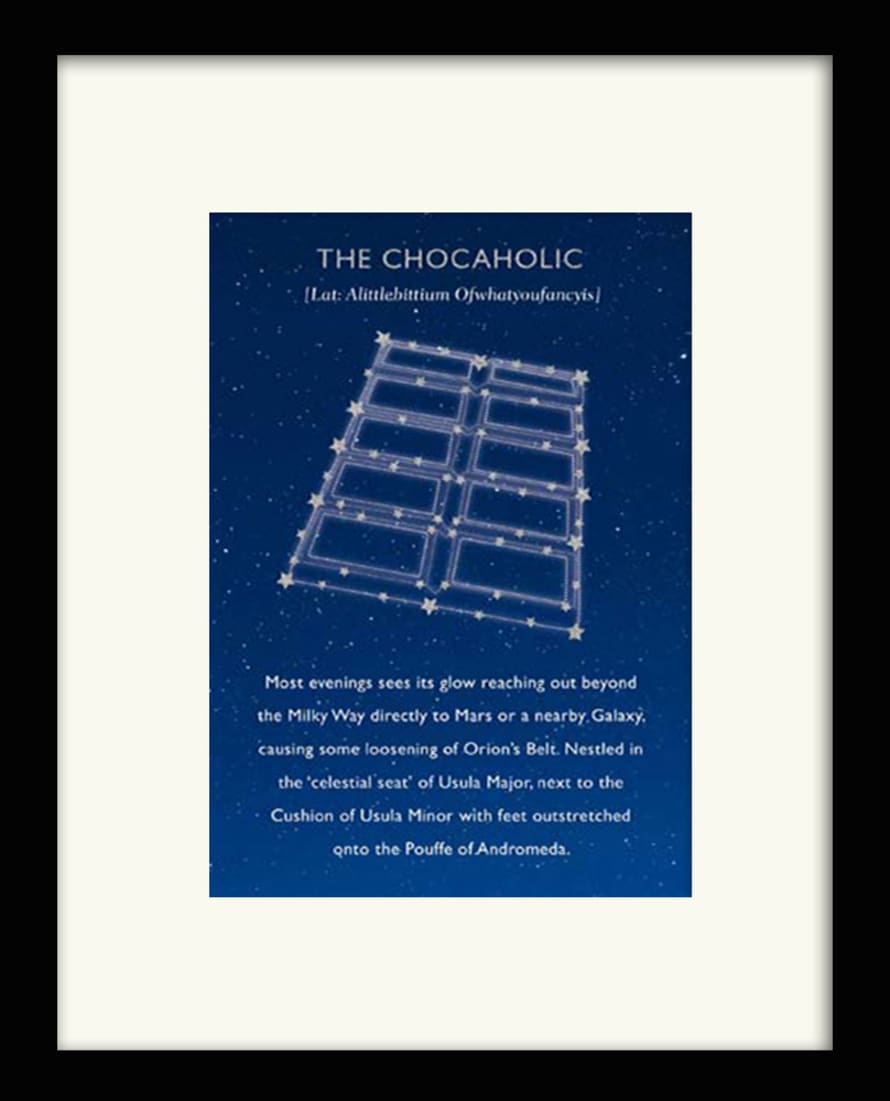 The Chocaholic Black Framed Wooden Print