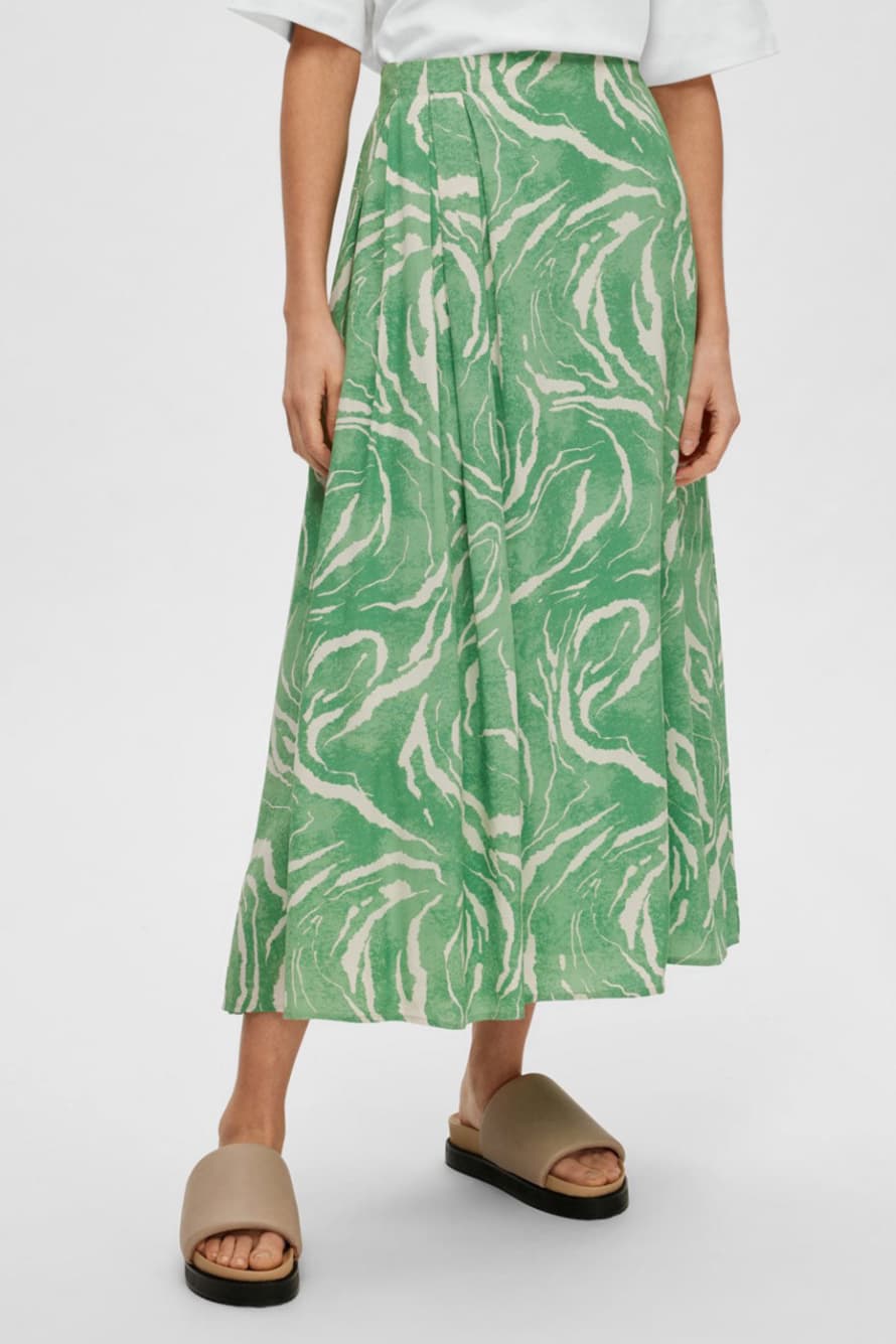 Selected Femme Absinthe Green Sirine Skirt