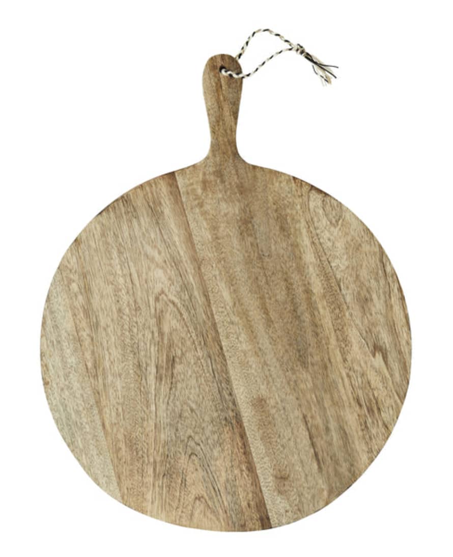 Madam Stoltz Large Round Wooden Chopping Board