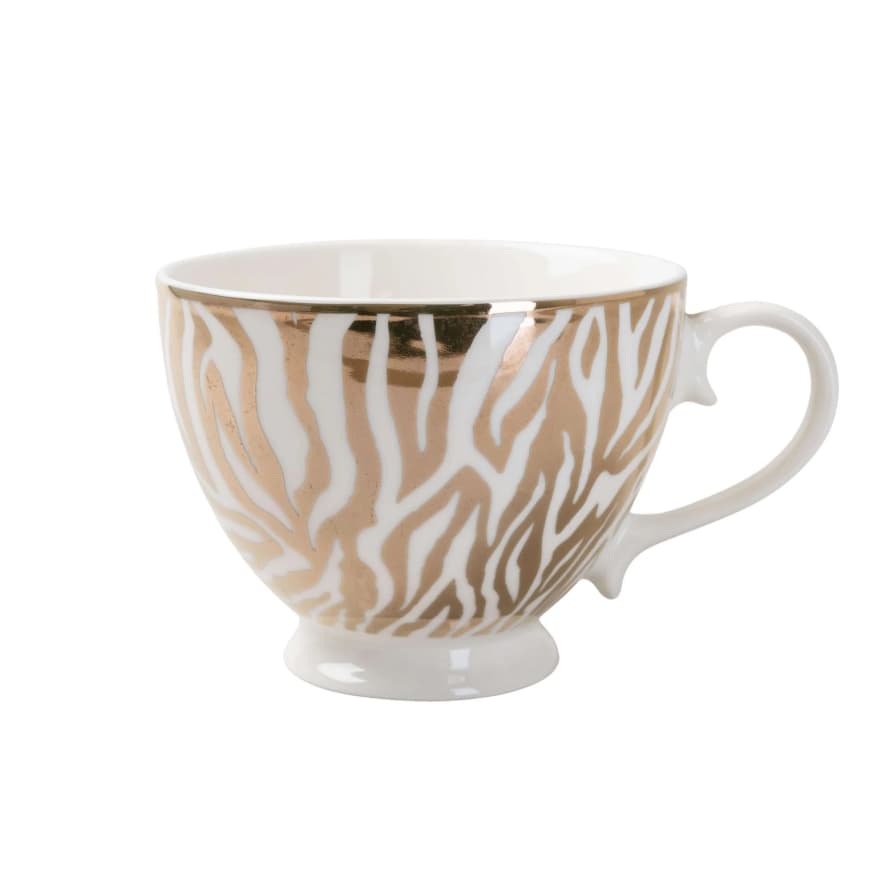 Candlelight Gold Zebra Print Mug