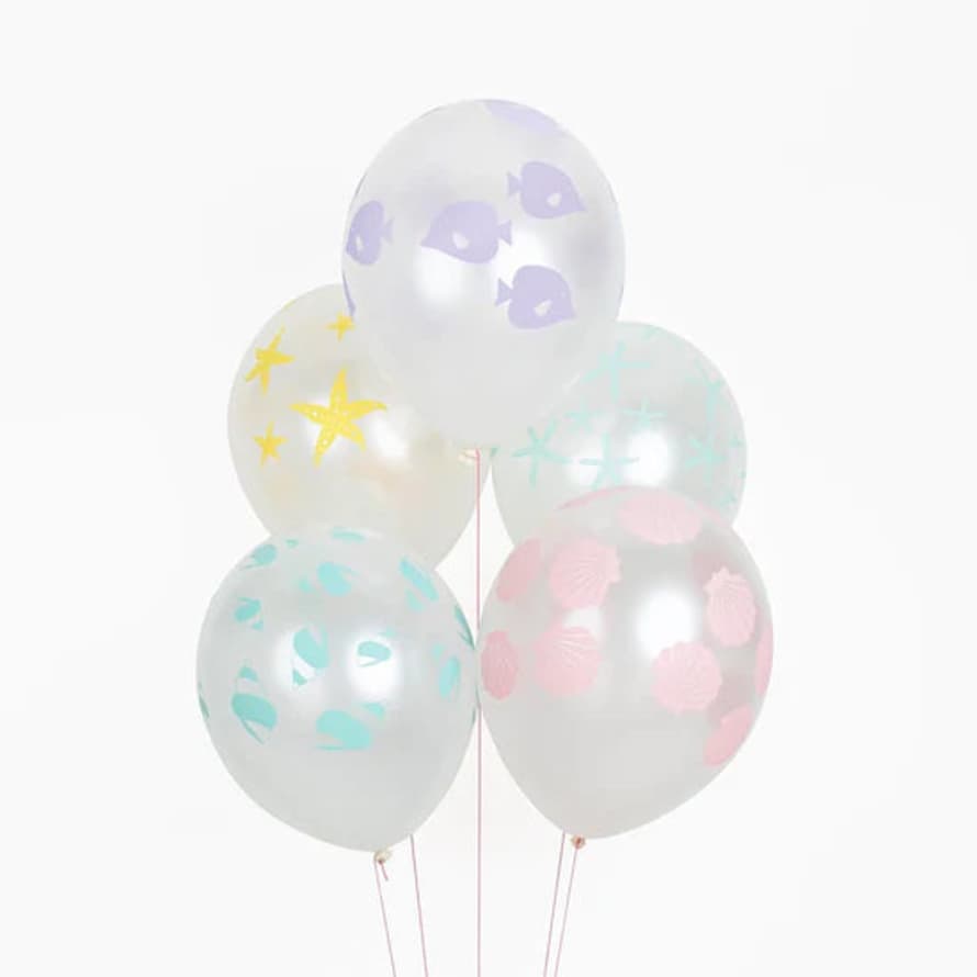 My Little Day Balloons: 5 Pastel Mermaid Balloons