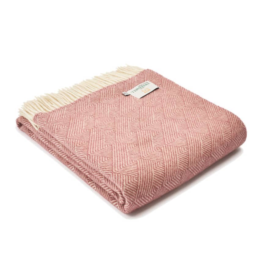 Tweedmill Smokey Rose Delamere Pure Wool Throw Blanket
