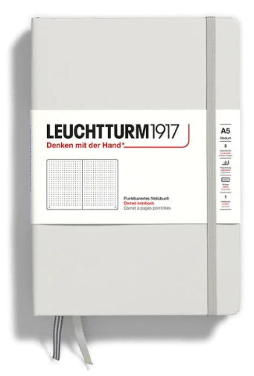 Leuchtturm1917 Medium (a5) Hardcover Notebook - Light Grey