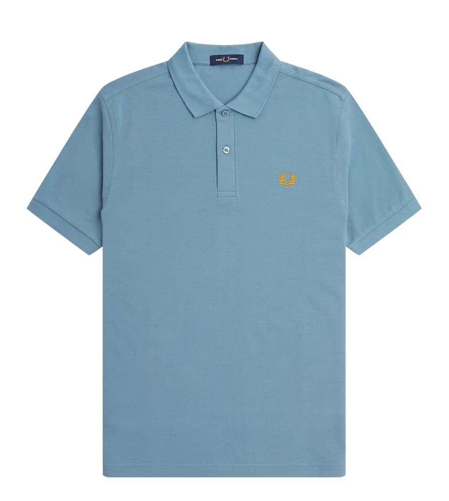 Fred Perry Fred Perry Slim Fit Plain Polo Ash Blue