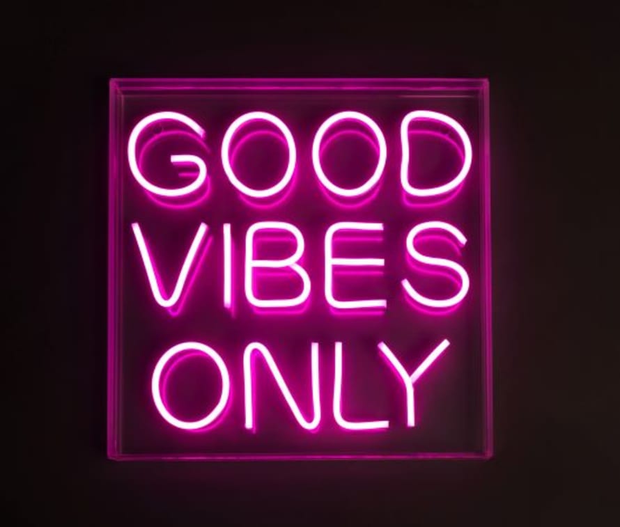Amber Bright Creations Neon Acrylic Good Vibes Only LED Light Box