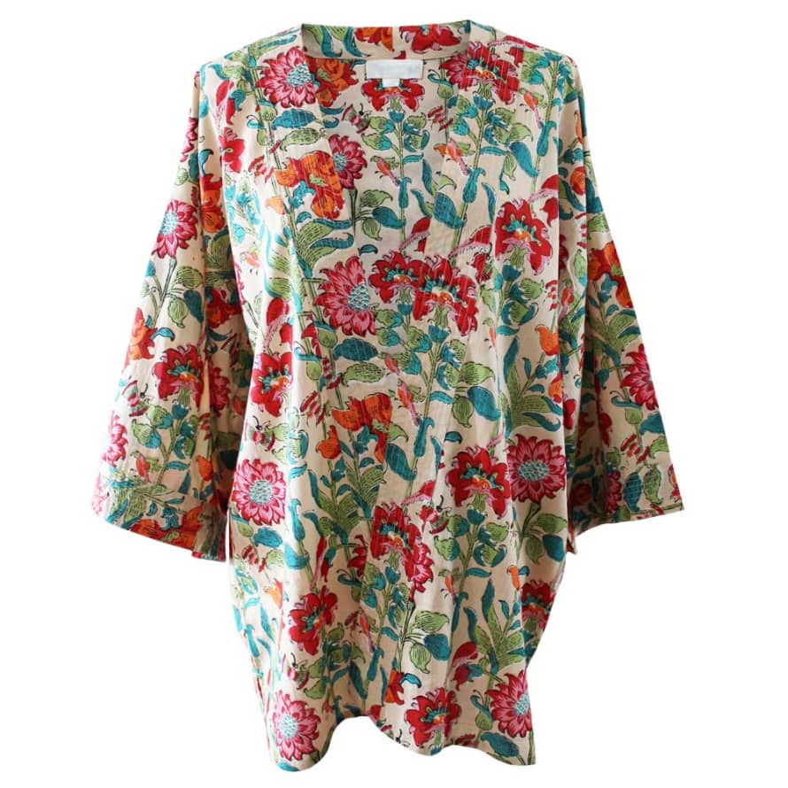 Powell Craft Floral Garden Print Cotton Summer Jacket