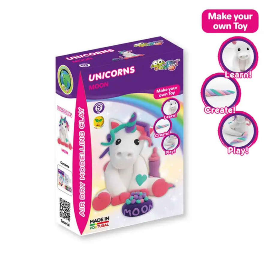 JumpingClay Moon - Unicorns Collection- Air Dry Modelling Clay Kit