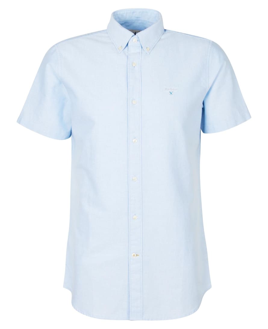 Barbour Oxford Short Sleeve Tailored Shirt Sky