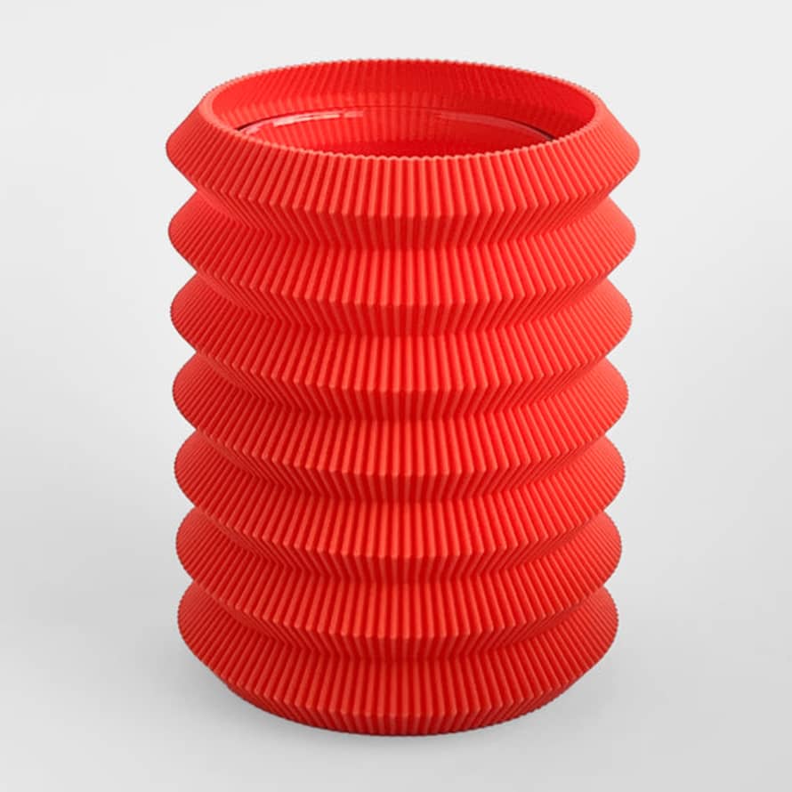 UAU project Small Red 3d Printed 05 Vase