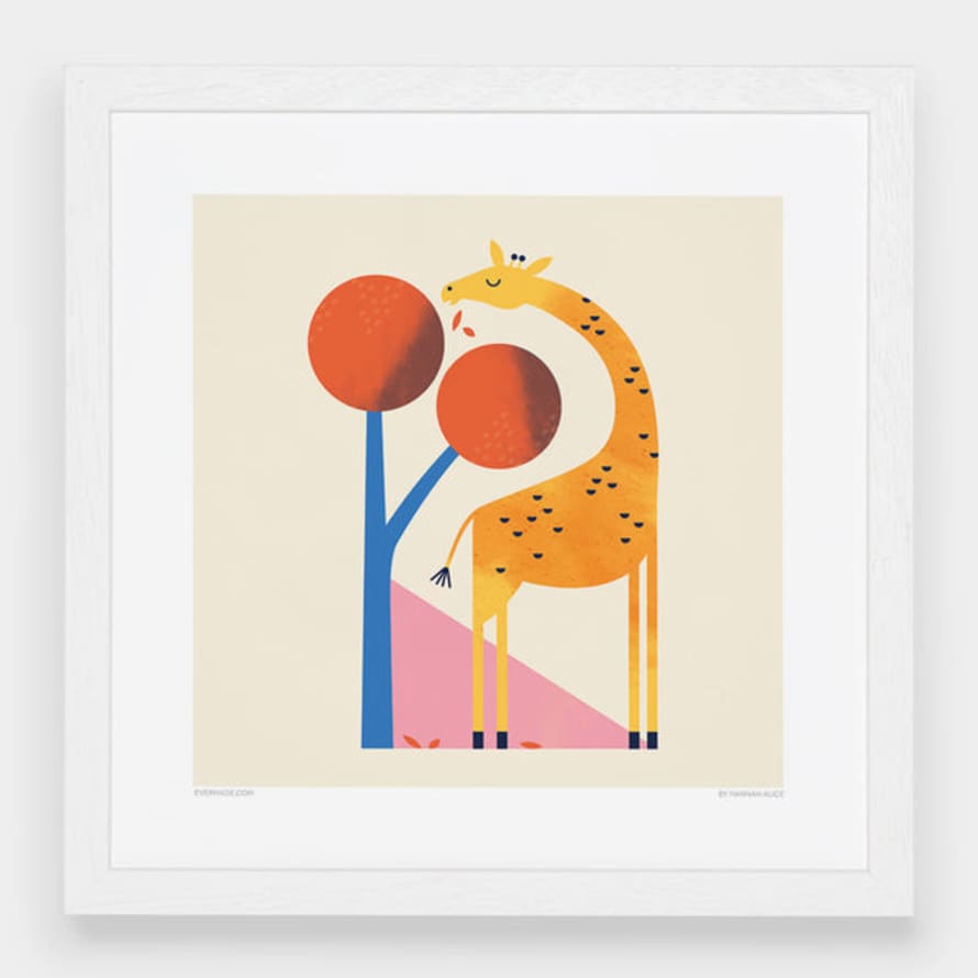 Hannah Alice 33 x 33cm Unframed Giraffe Print