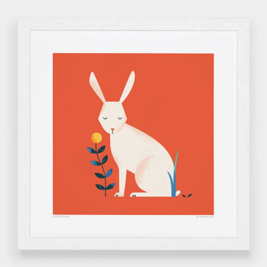 Hannah Alice 33 x 33cm Unframed Rabbit Print