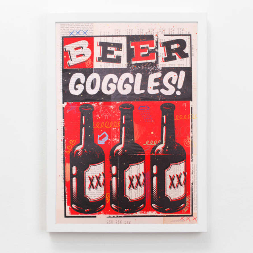 Sam Bevington A3 Beer Goggles Print