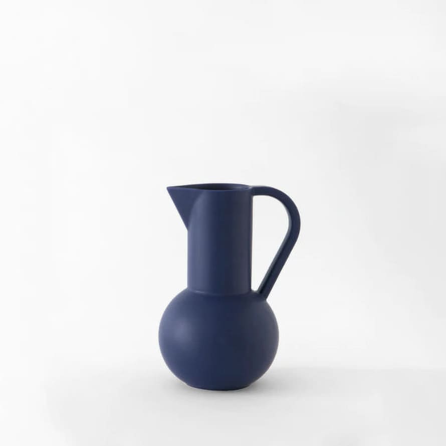 raawii Small Blue Strøm Ceramic Jug