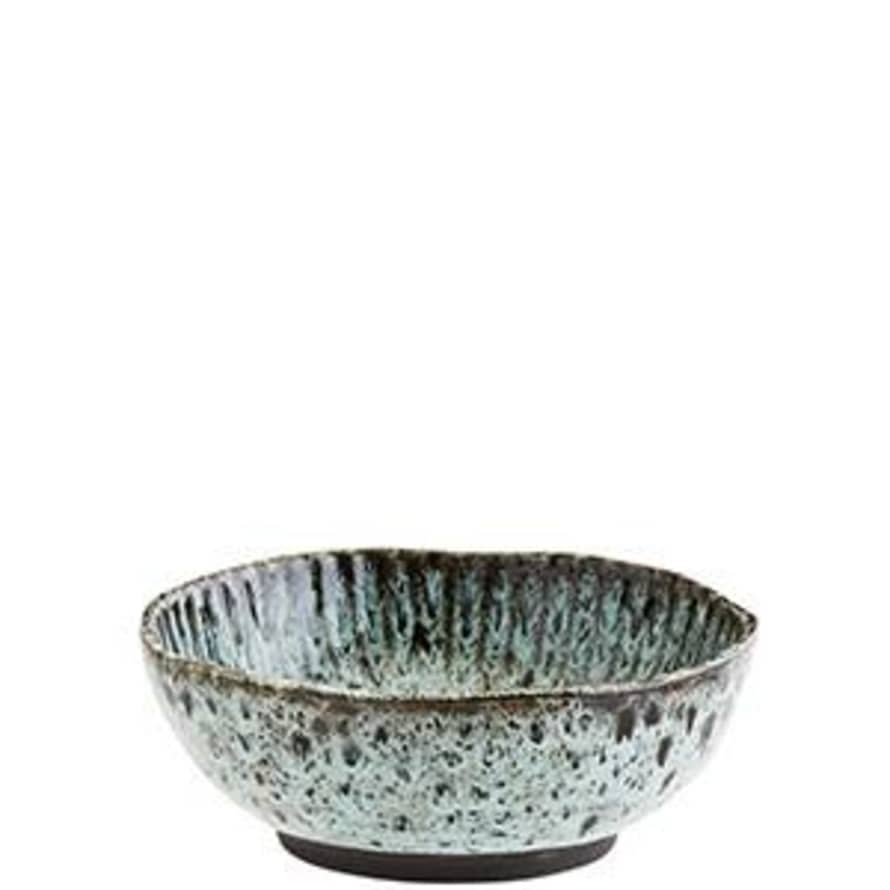 Madam Stoltz Turquoise Stoneware Bowl