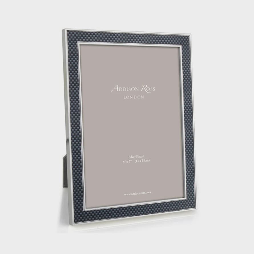 Addison Ross Grey Carbon Fibre & Silver 4x6 Frame