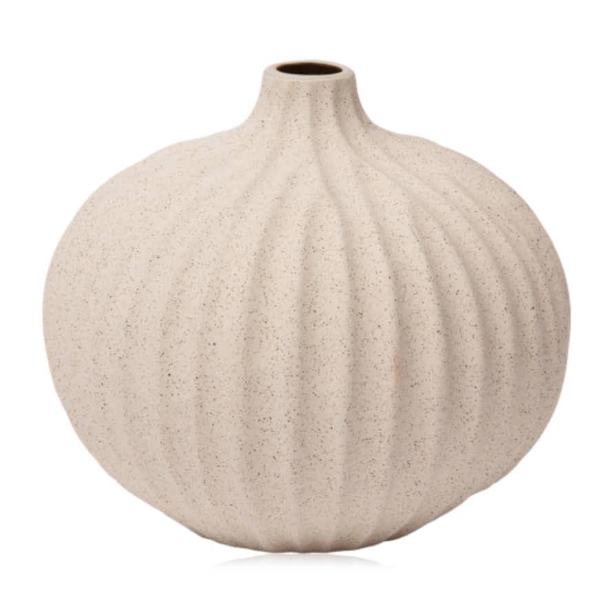 Lindform Bari Vase Light Sand Deep Lines Large