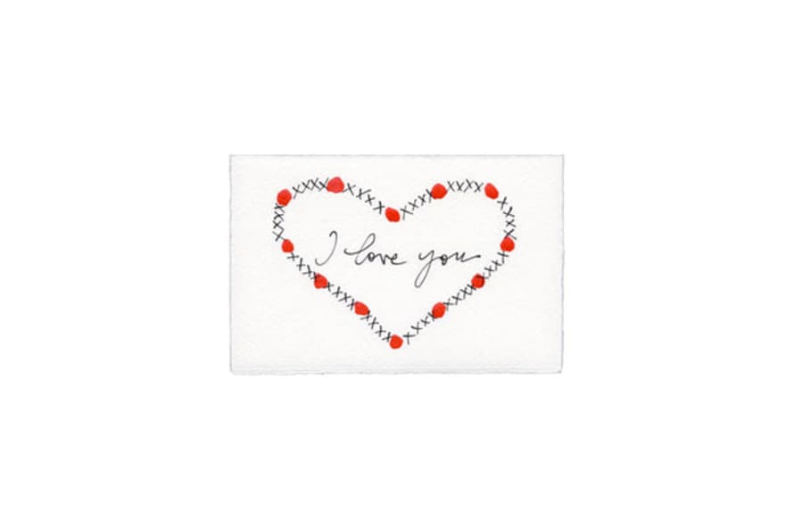 Scribble & Daub I Love You Heart Card